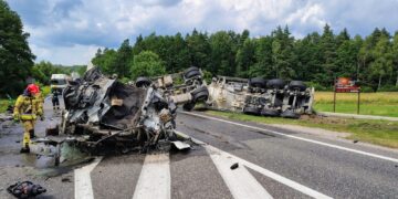 15.07.2025. Przyjmo. Wypadek / Fot. PSP