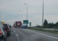 12.07.2025. Skarżysko-Kamienna. Zderzenie trzech samochodów na S7 / Fot. Marek Sokołowski