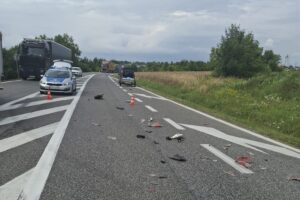 25.07.2025. Klimontów. Wypadek / Fot. KPP Sandomierz