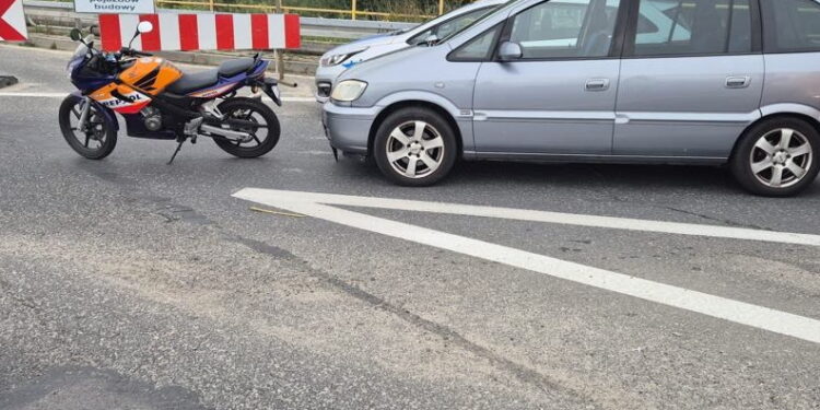 Motorowerzysta ranny w wypadku