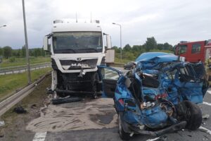 04.07.2025. Chęciny. Wypadek / Fot. Straż Pożarna