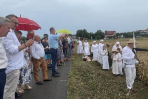 26.07.2025. Sandomierz. Odtworzenie staropolskich żniw / Fot. Grażyna Szlęzak - Radio Kielce