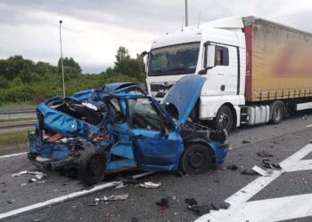 04.07.2025. Chęciny. Wypadek / Fot. Straż Pożarna