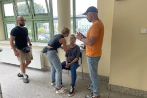 27.07.2025. Opatów. Plan filmu „Pogranicznik - pierwsza linia” / Fot. Grażyna Szlęzak - Radio Kielce