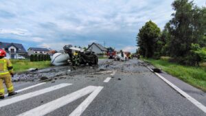 15.07.2025. Przyjmo. Wypadek / Fot. PSP