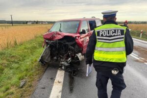 04.07.2025. Jasionna. Wypadek / Fot. KPP Jędrzejów