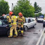 Zderzenie dwóch aut, jedna osoba ranna - Radio Kielce 09.07.2025. Danków Duży. Wypadek / Fot. KP PSP Włoszczowa