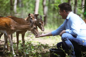 Daniele w ogrodzie zoologicznym w Lisowie / Fot. Witor Taszłow - Radio Kielce