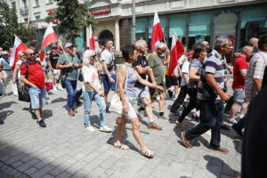26.07.2025. Kielce. "Marsz Przeciwko Nielegalnej Imigracji" / Fot. Wiktor Taszłow - Radio Kielce