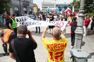 26.07.2025. Kielce. "Marsz Przeciwko Nielegalnej Imigracji" / Fot. Wiktor Taszłow - Radio Kielce