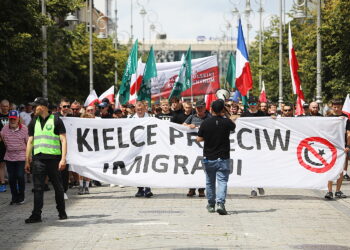 26.07.2025. Kielce. "Marsz Przeciwko Nielegalnej Imigracji" / Fot. Wiktor Taszłow - Radio Kielce
