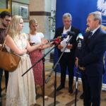 08.07.2025. Kielce. Świętokrzyski Urząd Wojewódzki w Kielcach. Konferencja dot. działań w związku ze zbliżającymi się intensywnymi i nawalnymi opadami deszczu w regionie / Fot. Wiktor Taszłow - Radio Kielce