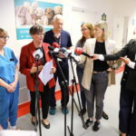 10.07.2025. Kielce. Świętokrzyskie Centrum Pediatrii. Briefing z udziałem konsultanta krajowego w dziedzinie chirurgii dziecięcej dotyczący bardzo dużej liczbie wypadków na hulajnogach elektrycznych / Fot. Wiktor Taszłow – Radio Kielce
