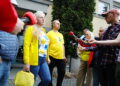 11.07.2025. Kielce. Protest kibiców Industrii Kielce / Fot. Wiktor Taszłow - Radio Kielce