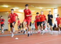 11.07.2025. Kielce. Trening piłkarzy Korony II Kielce / Fot. Wiktor Taszłow - Radio Kielce