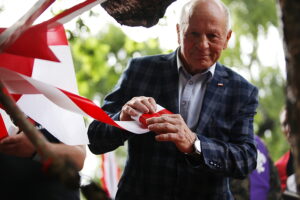 11.07.2025. Kielce. Narodowy Dzień Pamięci Ofiar Ludobójstwa dokonanego przez ukraińskich nacjonalistów na obywatelach II Rzeczypospolitej Polskiej / Fot. Wiktor Taszłow - Radio Kielce