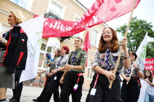 12.07.2025 Kielce. Festiwal Harcerski. Korowód / Fot. Wiktor Taszłow - Radio Kielce