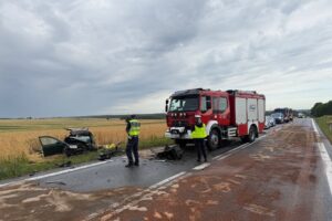 04.07.2025. Jasionna. Wypadek / Fot. KPP Jędrzejów