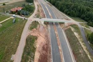 Lipiec 2025 r. Droga krajowa nr 42. Budowa obwodnicy Wąchocka / źródło: dk42obwodnicawachocka.pl