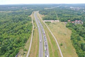 07.07.2025. Skarżysko–Kamienna. Baranowska Góra. Wypadek, korki / Fot. Jarosław Kubalski - Radio Kielce