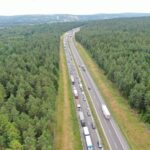 07.07.2025. Skarżysko–Kamienna. Baranowska Góra. Trasa S7. Wypadek, korki / Fot. Jarosław Kubalski - Radio Kielce