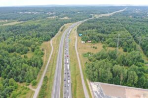 07.07.2025. Skarżysko–Kamienna. Baranowska Góra. Trasa S7. Wypadek, korki / Fot. Jarosław Kubalski - Radio Kielce