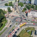 16.07.2025. Kielce. Krakowska Rogatka. Tymczasowe rondo / Fot. Jarosław Kubalski - Radio Kielce
