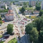 16.07.2025. Kielce. Krakowska Rogatka. Tymczasowe rondo / Fot. Jarosław Kubalski - Radio Kielce