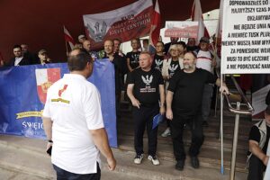 19.07.2025. Kielce. Protest pod hasłem „Stop imigracji” / Fot. Jarosław Kubalski - Radio Kielce