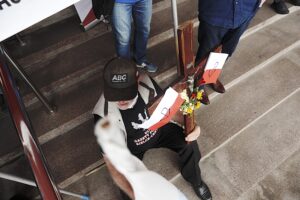 19.07.2025. Kielce. Protest pod hasłem „Stop imigracji” / Fot. Jarosław Kubalski - Radio Kielce