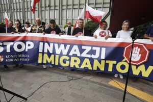 19.07.2025. Kielce. Protest pod hasłem „Stop imigracji” / Fot. Jarosław Kubalski - Radio Kielce