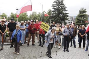 19.07.2025. Kielce. Protest pod hasłem „Stop imigracji” / Fot. Jarosław Kubalski - Radio Kielce