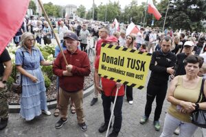 19.07.2025. Kielce. Protest pod hasłem „Stop imigracji” / Fot. Jarosław Kubalski - Radio Kielce