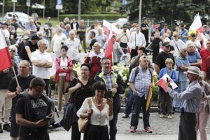 19.07.2025. Kielce. Protest pod hasłem „Stop imigracji” / Fot. Jarosław Kubalski - Radio Kielce