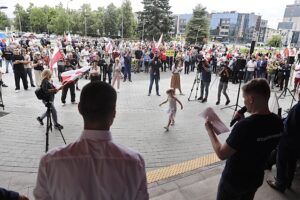 19.07.2025. Kielce. Protest pod hasłem „Stop imigracji” / Fot. Jarosław Kubalski - Radio Kielce
