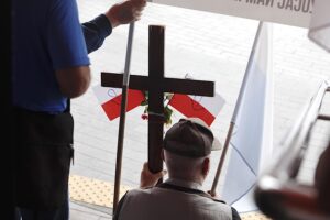 19.07.2025. Kielce. Protest pod hasłem „Stop imigracji” / Fot. Jarosław Kubalski - Radio Kielce