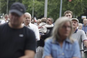 19.07.2025. Kielce. Protest pod hasłem „Stop imigracji” / Fot. Jarosław Kubalski - Radio Kielce