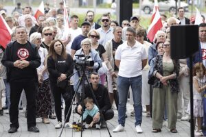 19.07.2025. Kielce. Protest pod hasłem „Stop imigracji” / Fot. Jarosław Kubalski - Radio Kielce