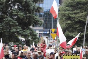 19.07.2025. Kielce. Protest pod hasłem „Stop imigracji” / Fot. Jarosław Kubalski - Radio Kielce