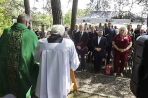 20.07.2025. Wełecz. Uroczystości upamiętniające zbiorową egzekucję na żołnierzach Armii Krajowej i Batalionów Chłopskich / Fot. Jarosław Kubalski - Radio Kielce