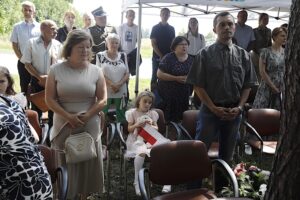 20.07.2025. Wełecz. Uroczystości upamiętniające zbiorową egzekucję na żołnierzach Armii Krajowej i Batalionów Chłopskich / Fot. Jarosław Kubalski - Radio Kielce