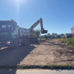 3.07.2025. Kielce. Al. Szajnowicza-Iwanowa. Budowa drogi dla rowerzystów i pieszych / Fot. Wiktor Taszłow - Radio Kielce