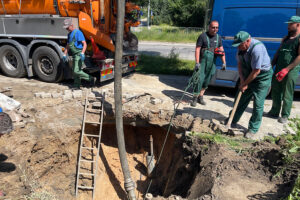 03.07.2025. Kielce. Ulica Orkana. Awaria wodociągu / Fot. Wiktor Taszłow - Radio Kielce