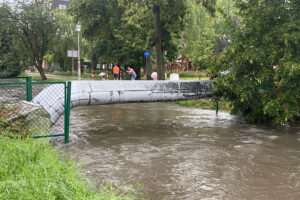 27.07.2025. Kielce. Silnica po ulewie / Fot. Wiktor Taszłow - Radio Kielce