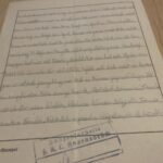 List więźniarki obozu w Ravensbruck odnaleziony w zbiorach księdza Walentego Ślusarczyka / Fot. Anna Głąb - Radio Kielce