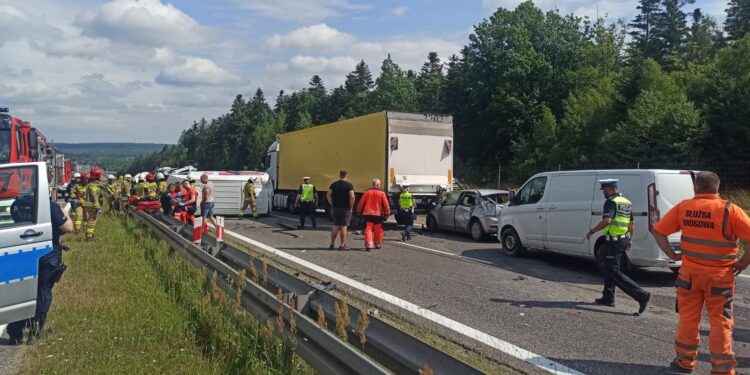 07.07.2025. Skarżysko-Kamienna. Wypadek / Fot. KP PSP Skarżysko-Kamienna