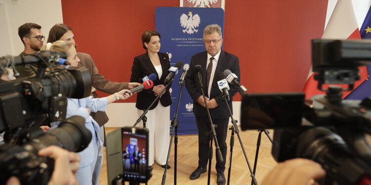 29.07.2025. Kielce. Konferencja prasowa / Fot. Jarosław Kubalski - Radio Kielce