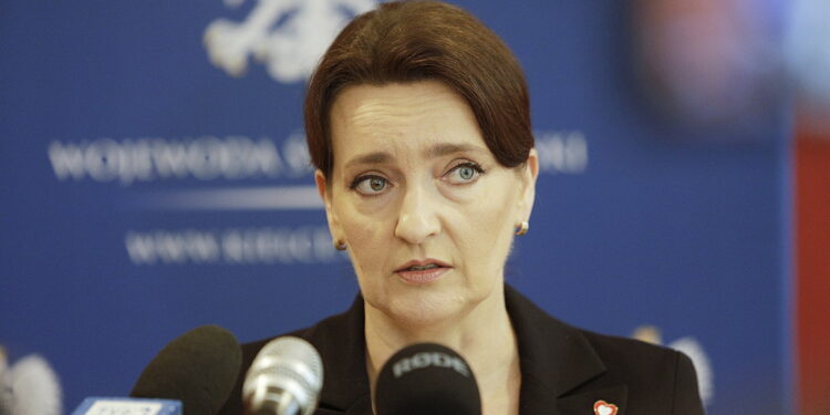29.07.2025. Kielce. Konferencja prasowa. Na zdjęciu: Marzena Okła-Drewnowicz - sekretarz stanu w Kancelarii Prezesa Rady Ministrów/ Fot. Jarosław Kubalski - Radio Kielce