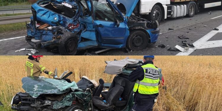 Niespokojny poranek na świętokrzyskich drogach