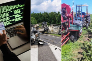 Tragiczne wypadki, pijana matka za kierownicą i oszuści „bankowi”
